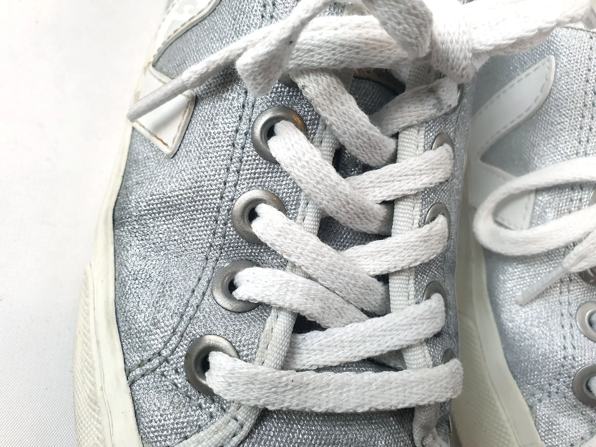 Deja silver lace up shoes size 37