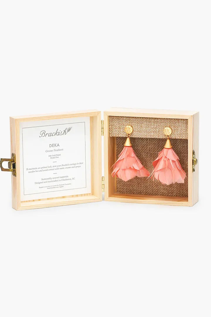 DEKA PETITE FEATHER EARRINGS