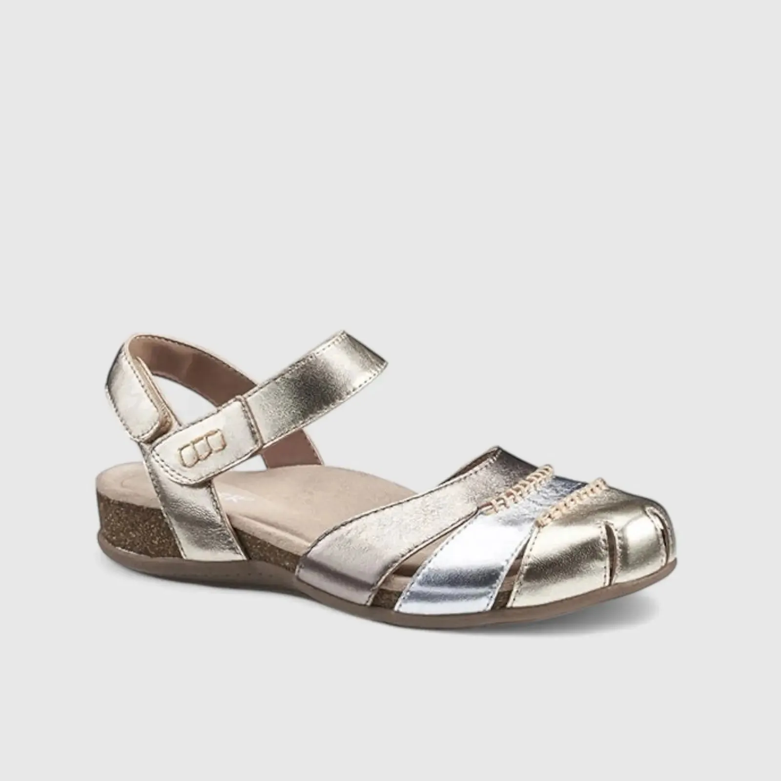 Denali Comfort Leather Fisherman Sandal Metallics