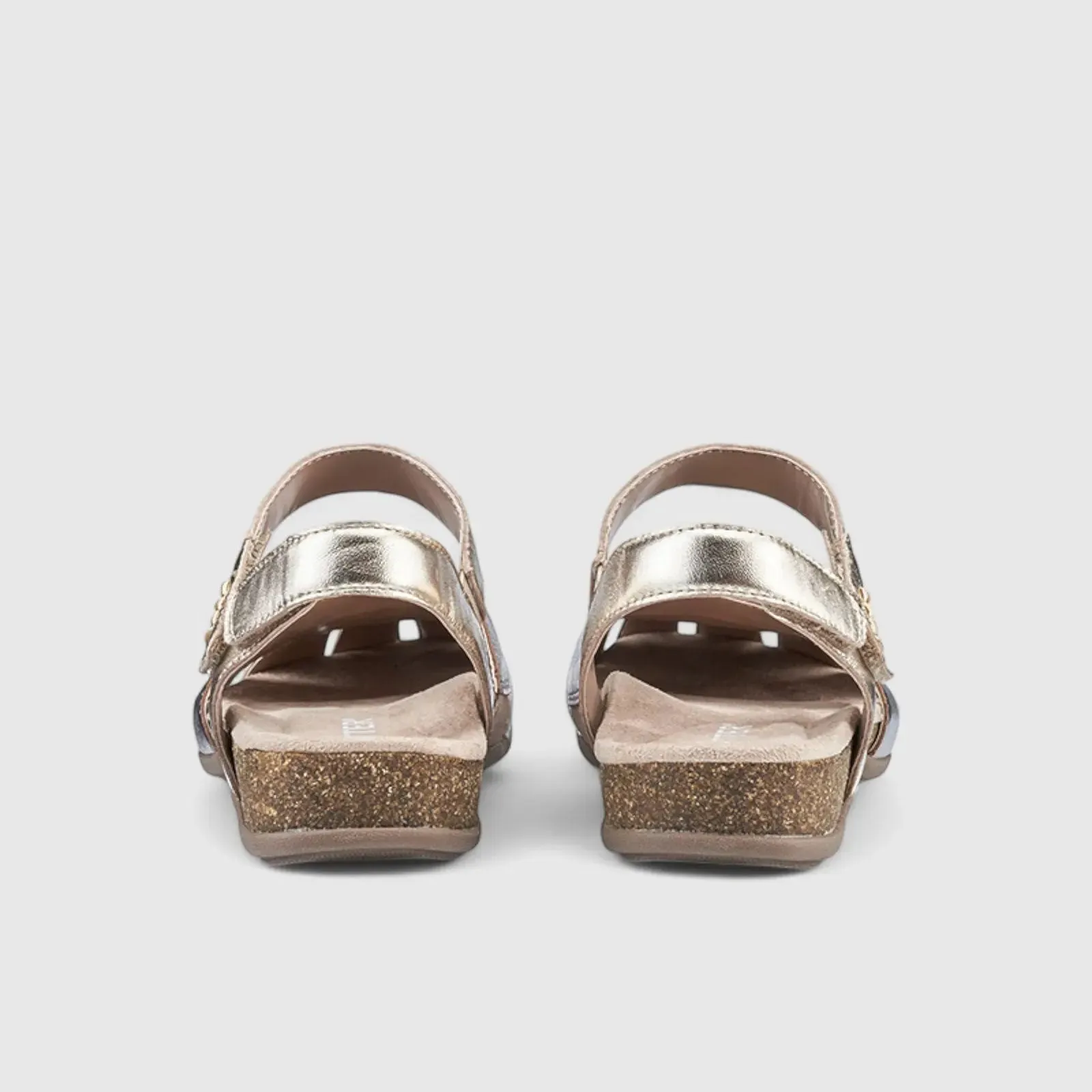 Denali Comfort Leather Fisherman Sandal Metallics