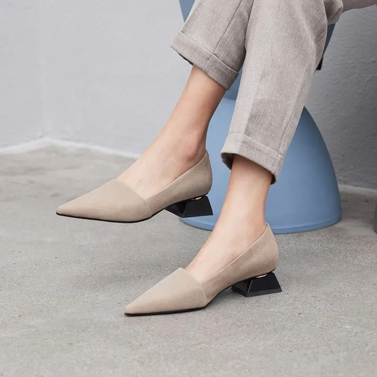 designer  women famous brands low heel work pumps