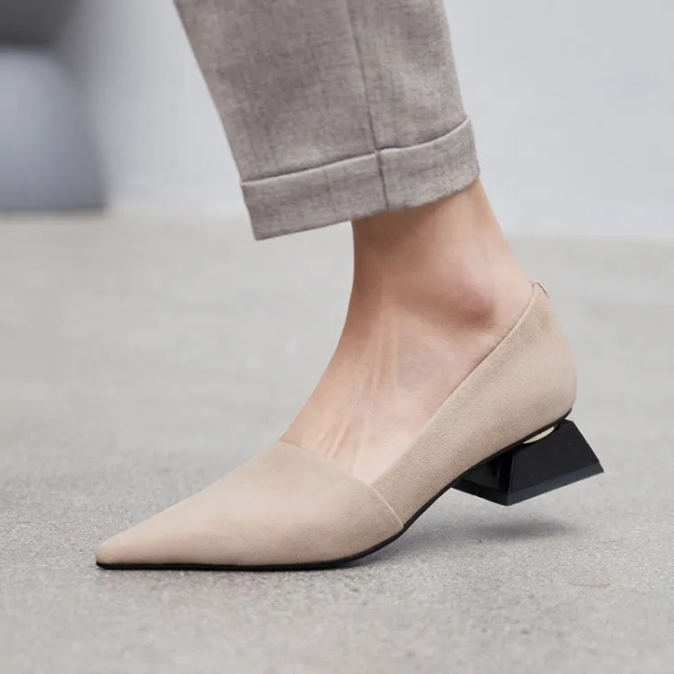 designer  women famous brands low heel work pumps