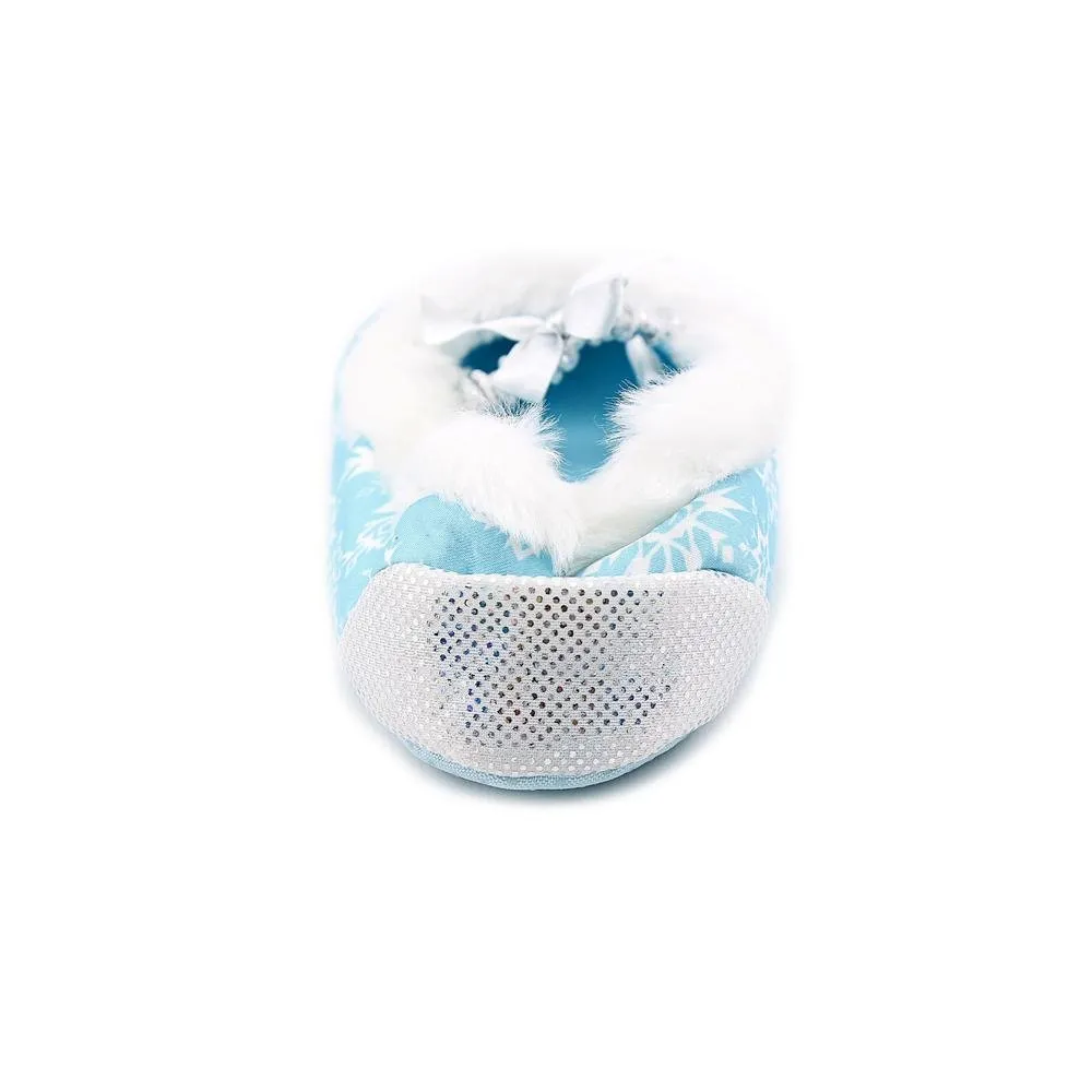 Disney Characters Cute Elsa And Anna Frozen Slippers,Blue-White,11-12