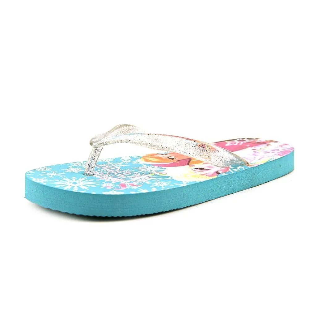 Disney Characters Cute Elsa And Anna Frozen Slippers,Blue-White,11-12