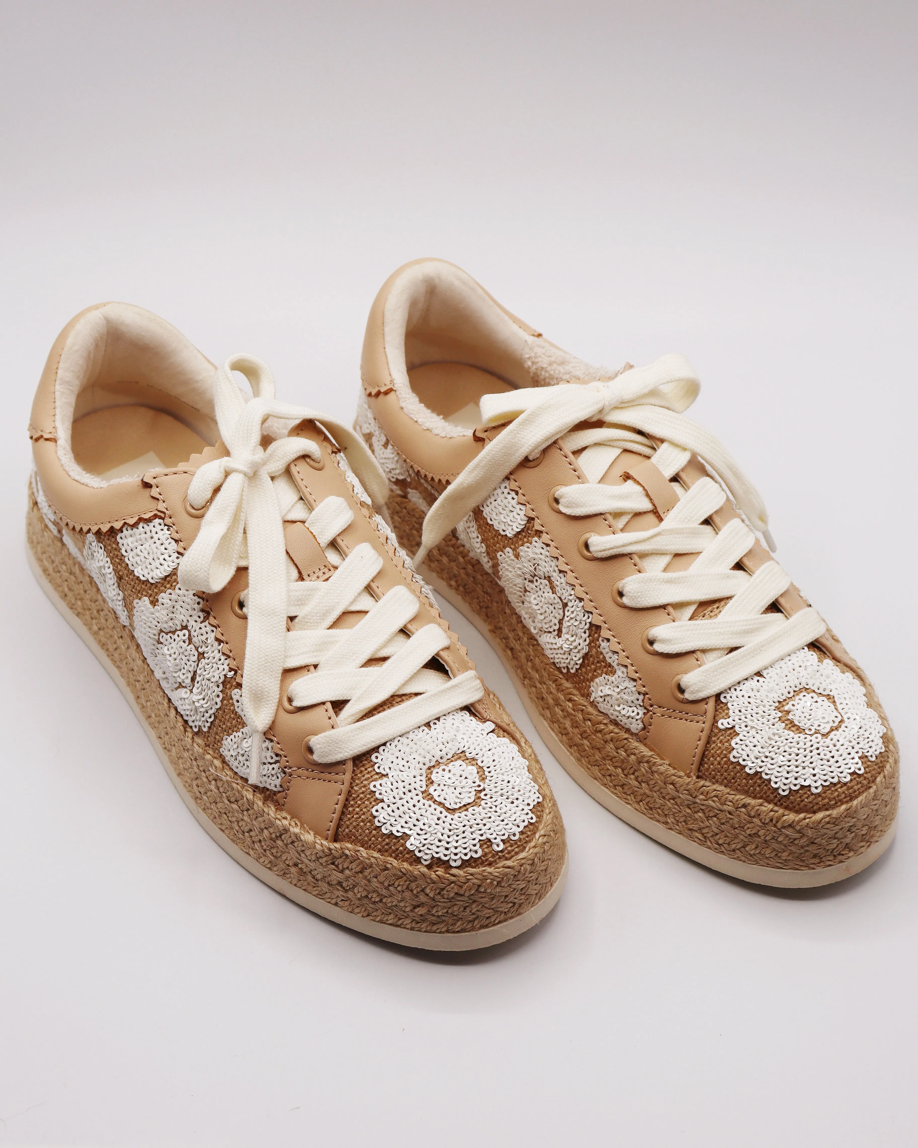 DOLCE VITA | Azalia Sneakers in Natural Multi Floral Sequin