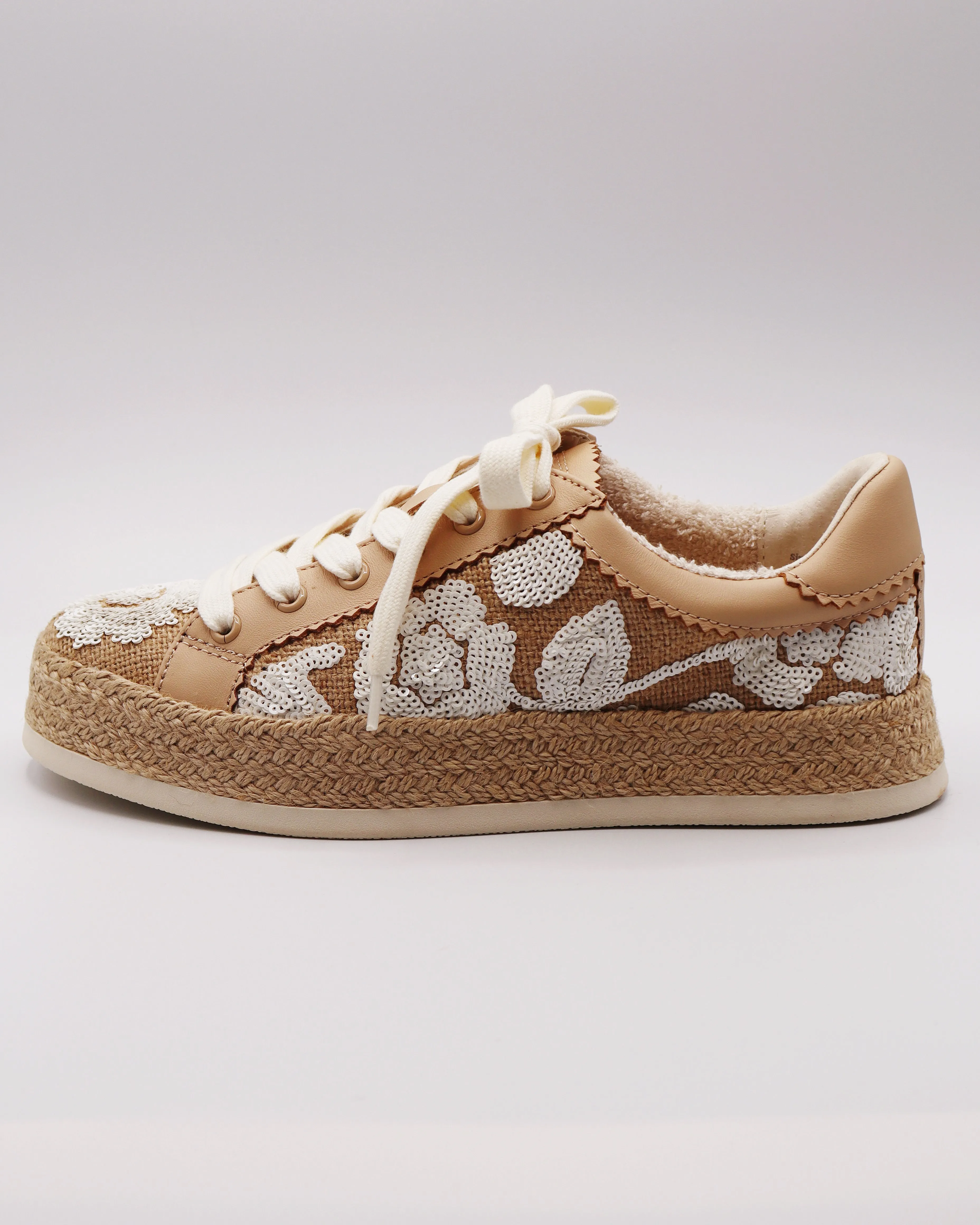 DOLCE VITA | Azalia Sneakers in Natural Multi Floral Sequin