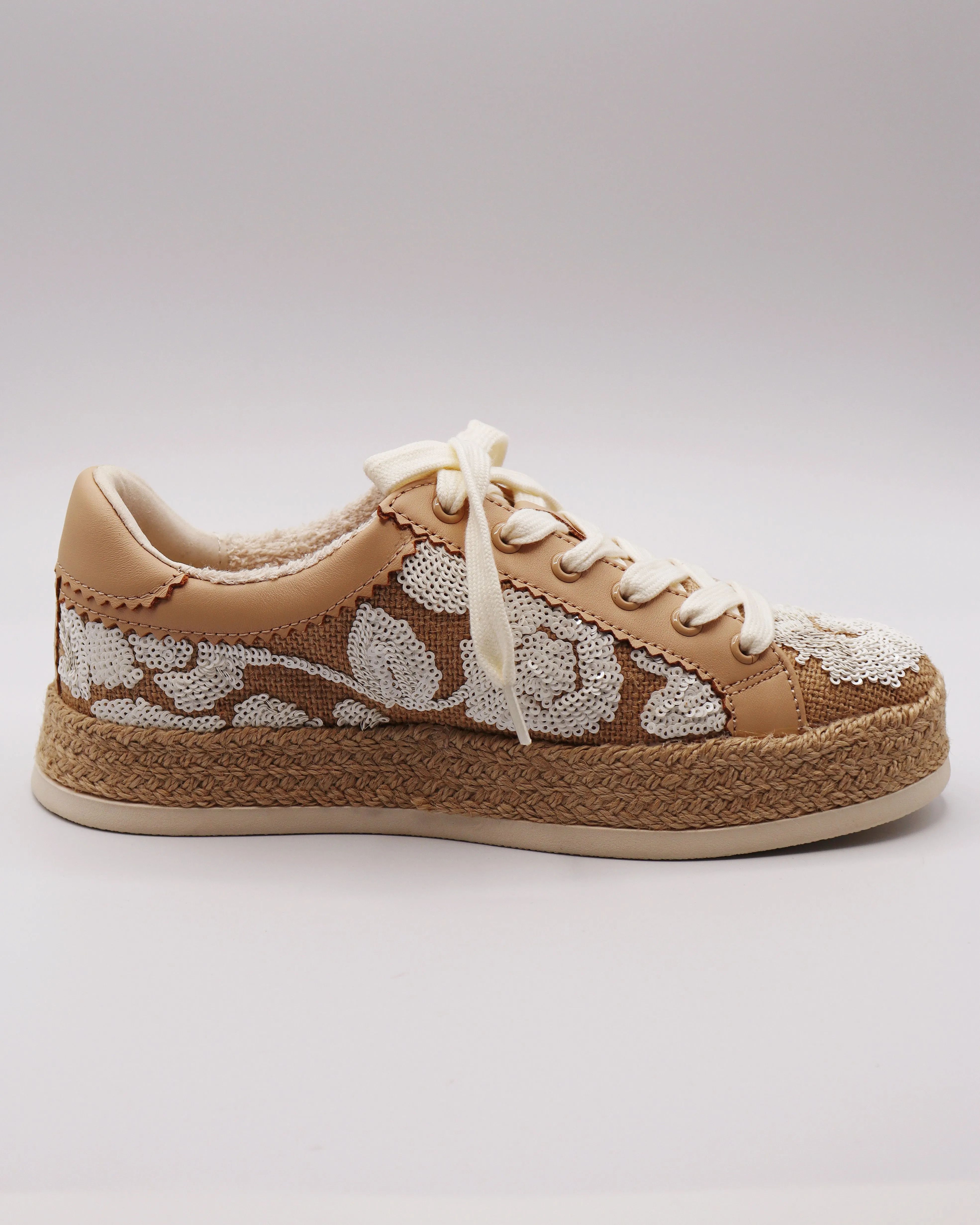 DOLCE VITA | Azalia Sneakers in Natural Multi Floral Sequin