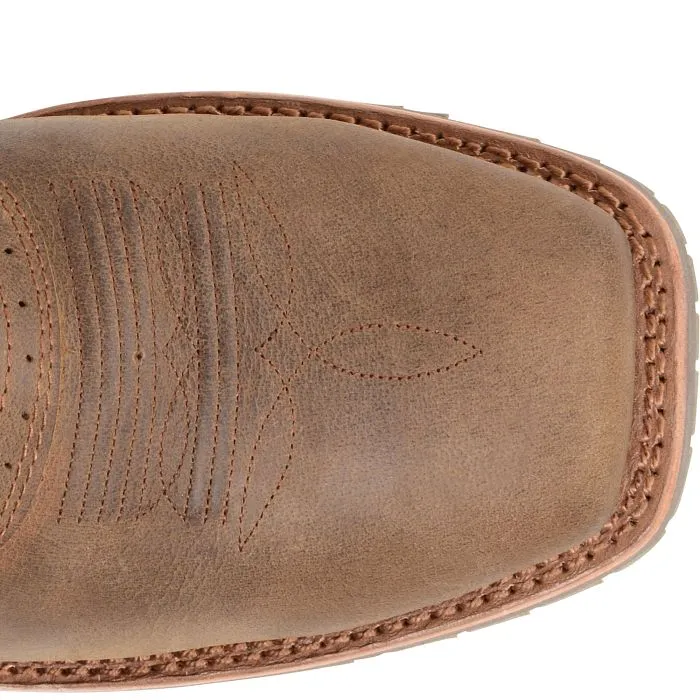 Double H Men's Jeyden 11" Sqr Toe Waterproof Western Work Boot- Brown - DH4124