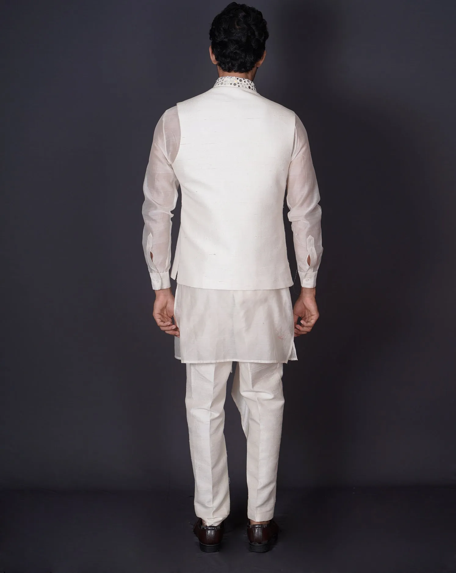 Drape Ivory Kurta Set