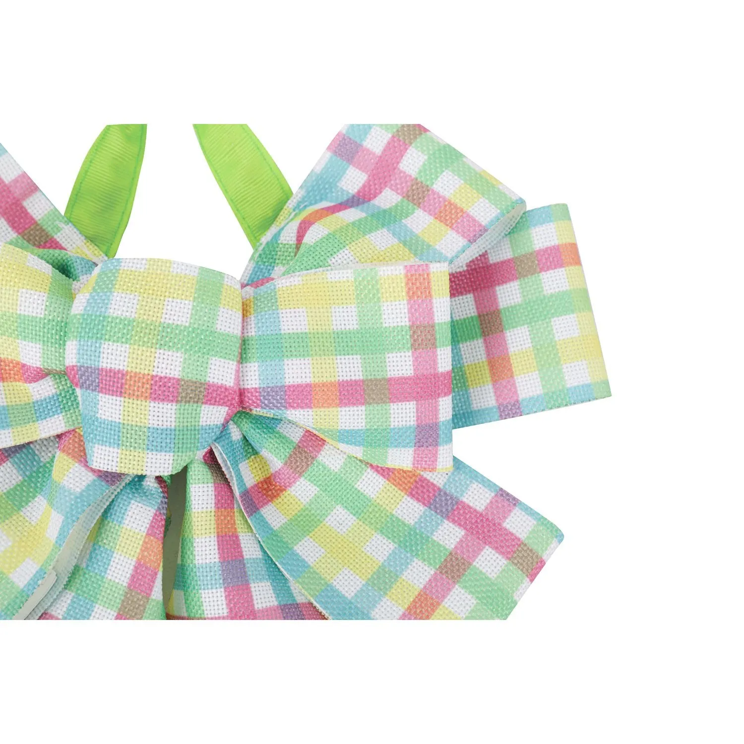 Easter Plaid Door Tag Bow,2dtb1834