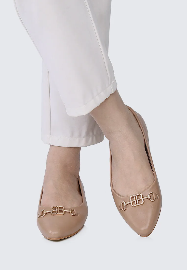 Elisa Comfy Pumps In Almond