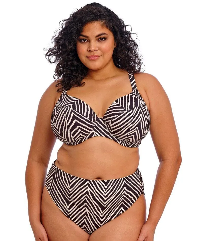 Elomi Swim Fiji Falls Mid Rise Bikini Brief - Black