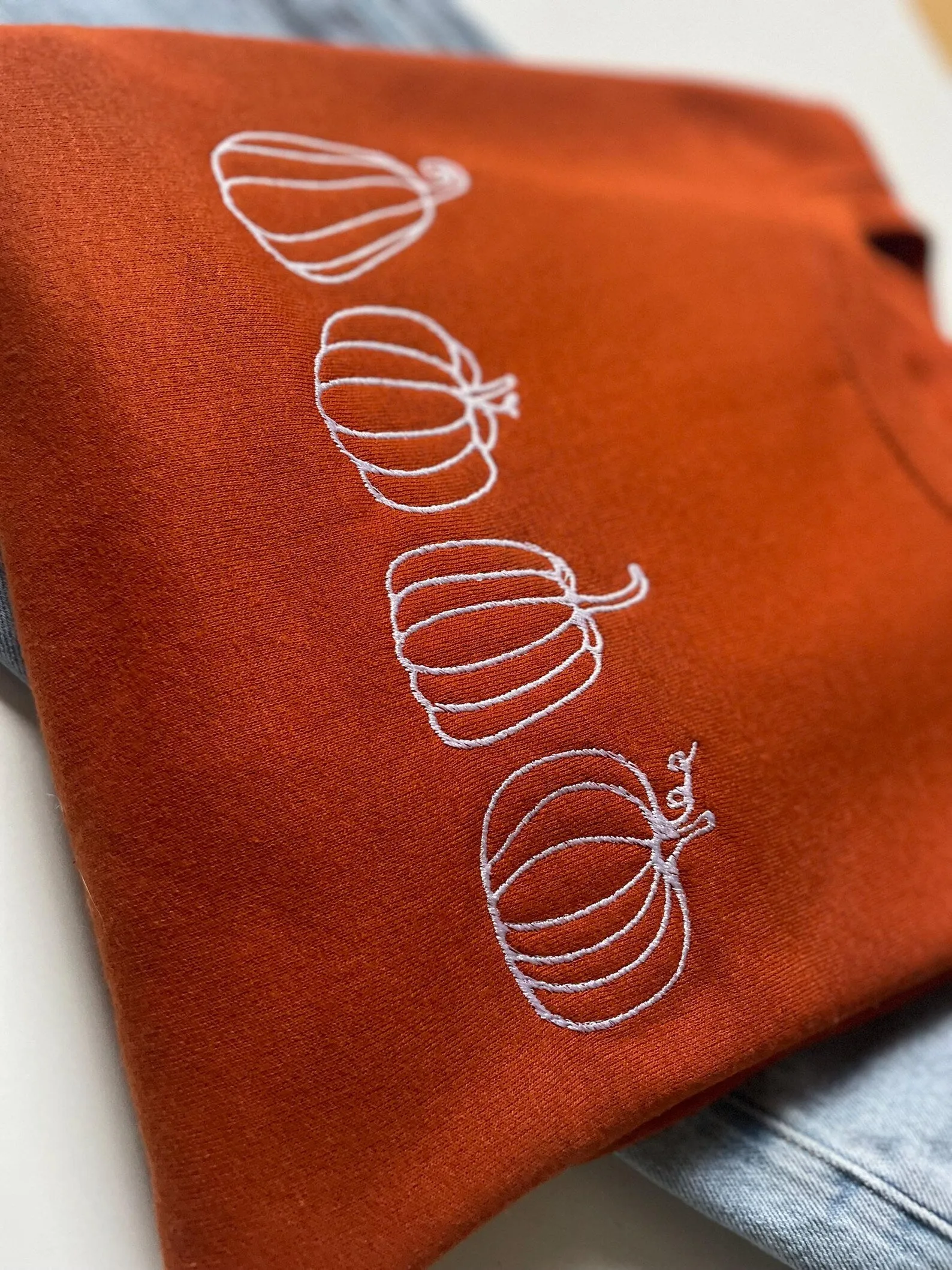 Embroidered Four Pumpkin Sweatshirt