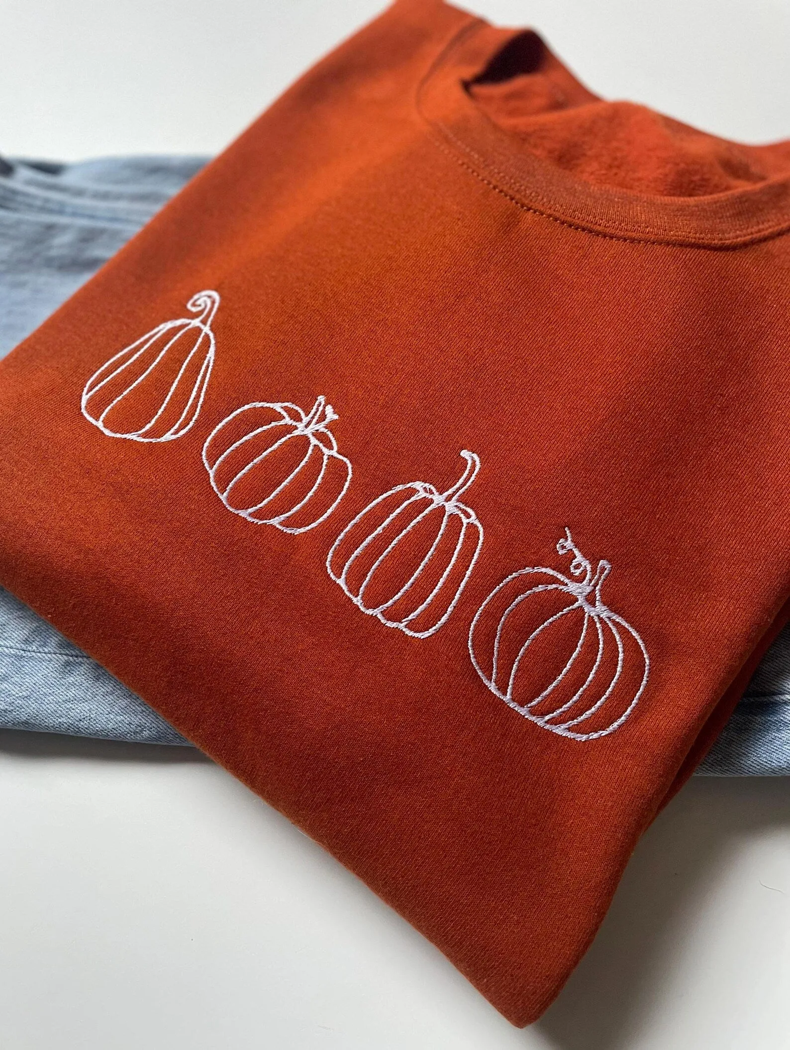 Embroidered Four Pumpkin Sweatshirt