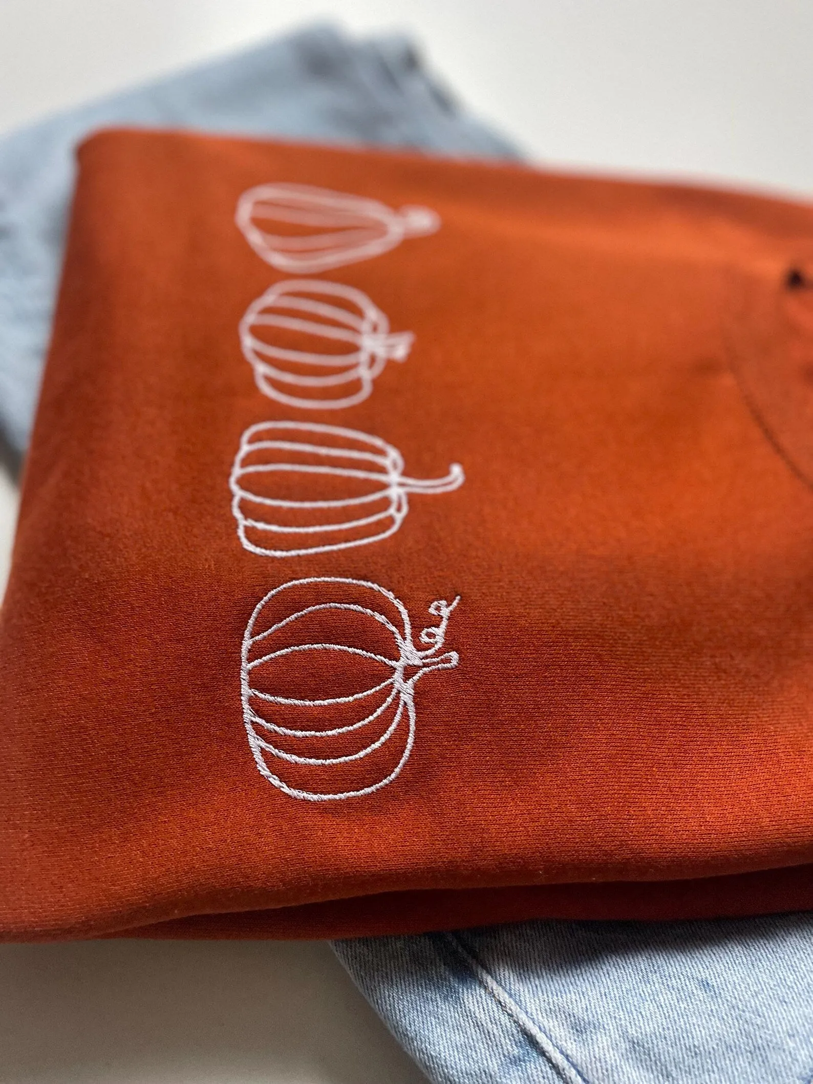 Embroidered Four Pumpkin Sweatshirt