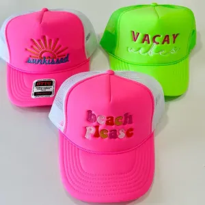 Embroidered Summer Foam Trucker Hats
