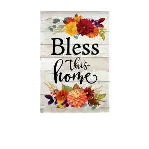 Fall Bless This Home Garden Burlap Flag,14b10011