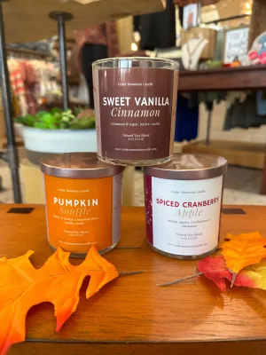 Fall Scented Whiskey Glass Candles