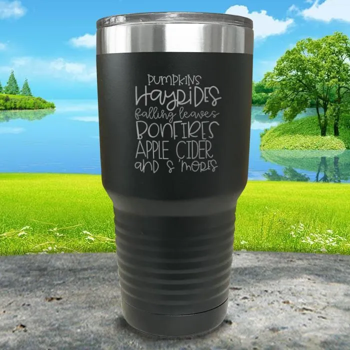 Fall Words Engraved Tumbler