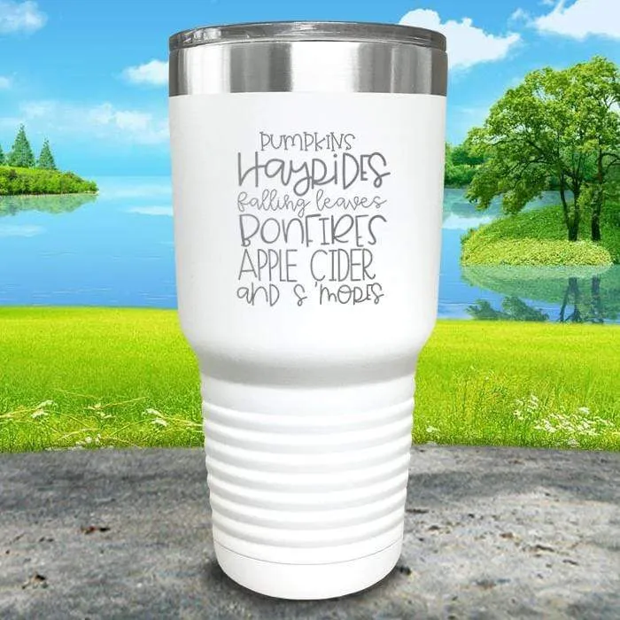 Fall Words Engraved Tumbler