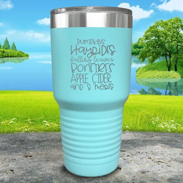 Fall Words Engraved Tumbler