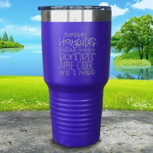 Fall Words Engraved Tumbler