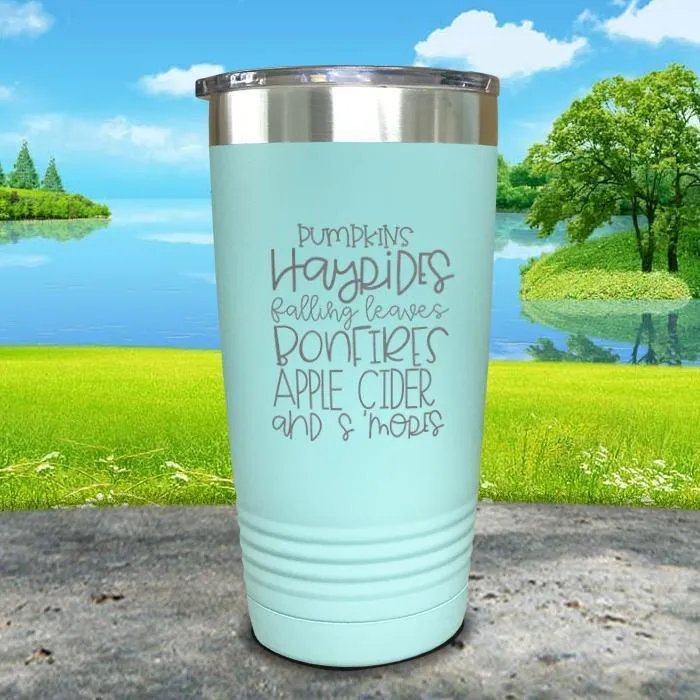 Fall Words Engraved Tumbler