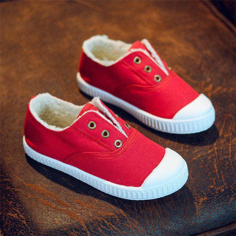 Fashion Simple Design Euro Size 22-37 children boys shoes casual lazy shoes canvas sneakers popular girls flats