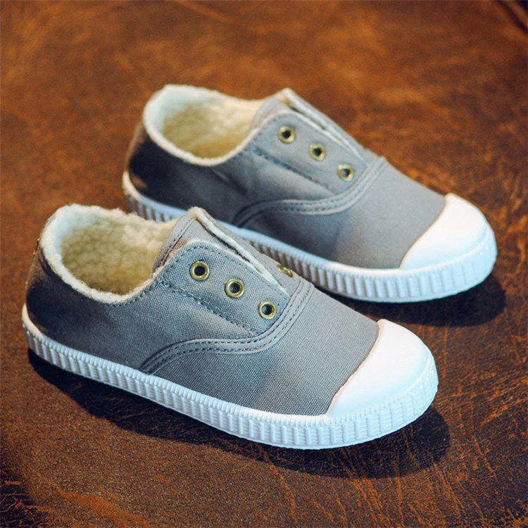 Fashion Simple Design Euro Size 22-37 children boys shoes casual lazy shoes canvas sneakers popular girls flats