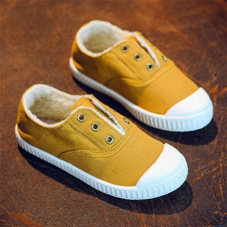 Fashion Simple Design Euro Size 22-37 children boys shoes casual lazy shoes canvas sneakers popular girls flats