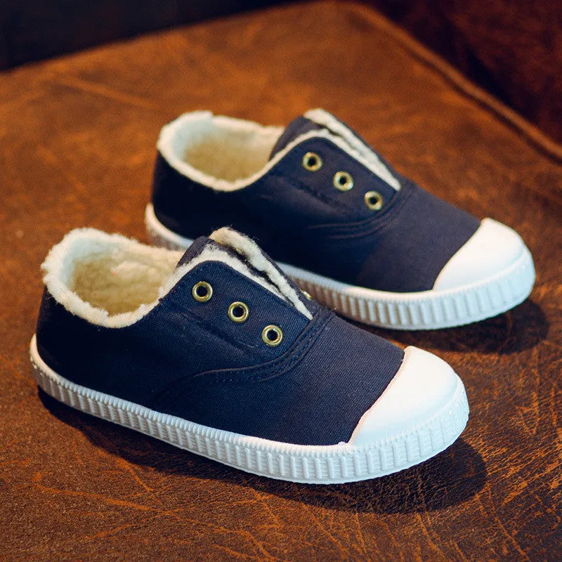 Fashion Simple Design Euro Size 22-37 children boys shoes casual lazy shoes canvas sneakers popular girls flats