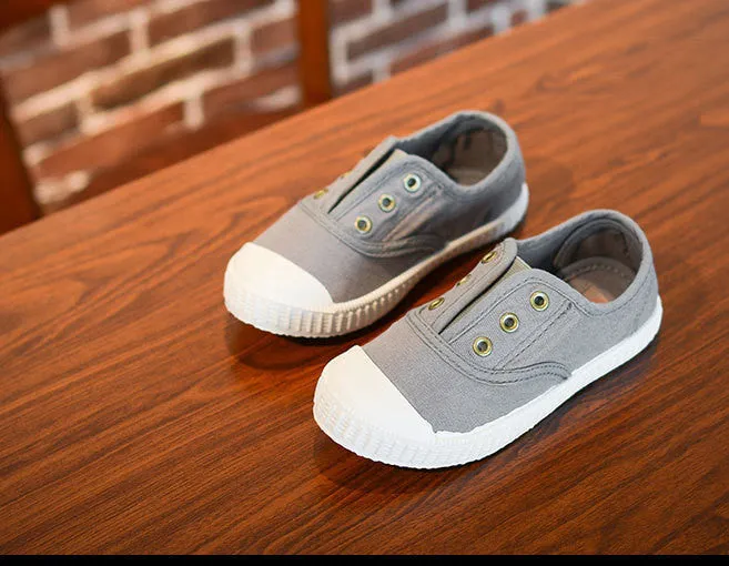 Fashion Simple Design Euro Size 22-37 children boys shoes casual lazy shoes canvas sneakers popular girls flats