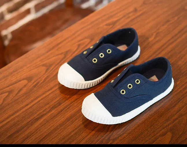 Fashion Simple Design Euro Size 22-37 children boys shoes casual lazy shoes canvas sneakers popular girls flats
