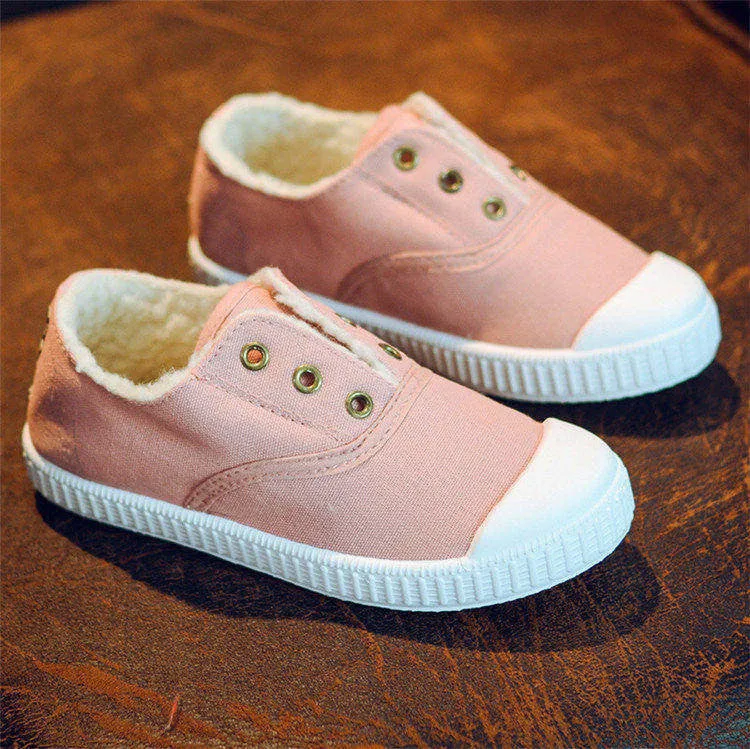 Fashion Simple Design Euro Size 22-37 children boys shoes casual lazy shoes canvas sneakers popular girls flats