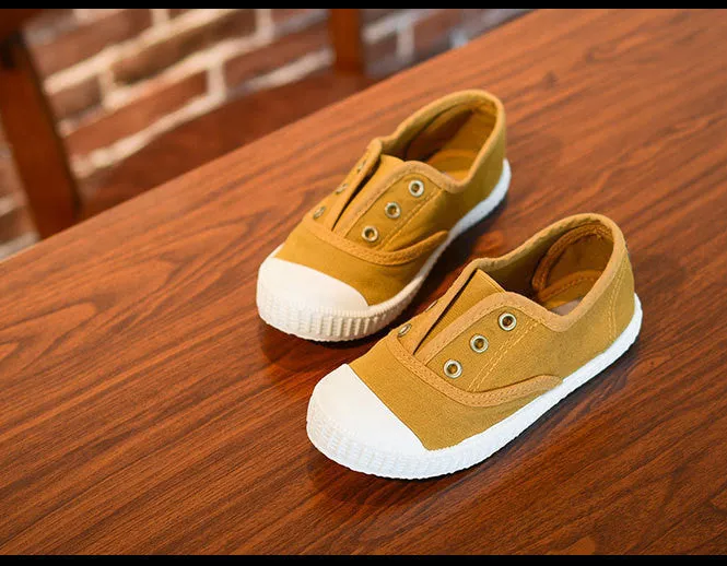 Fashion Simple Design Euro Size 22-37 children boys shoes casual lazy shoes canvas sneakers popular girls flats
