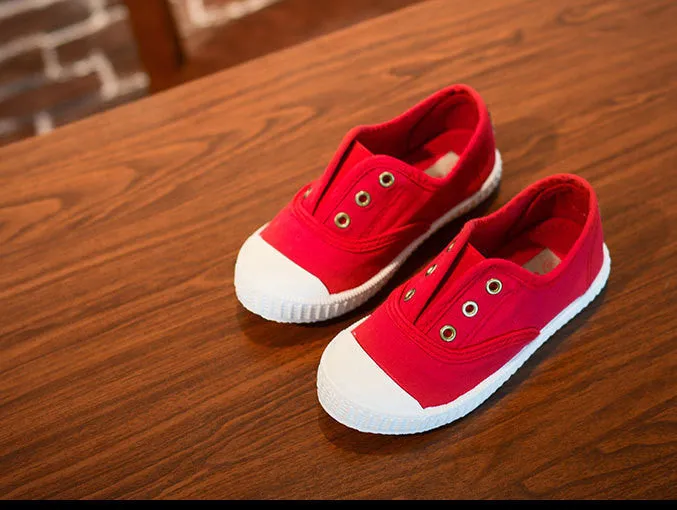 Fashion Simple Design Euro Size 22-37 children boys shoes casual lazy shoes canvas sneakers popular girls flats