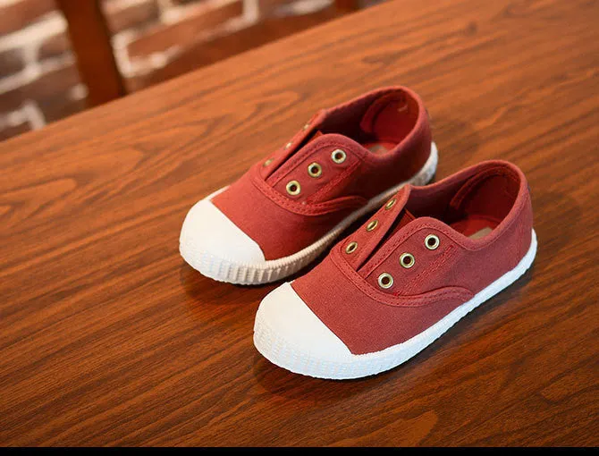 Fashion Simple Design Euro Size 22-37 children boys shoes casual lazy shoes canvas sneakers popular girls flats