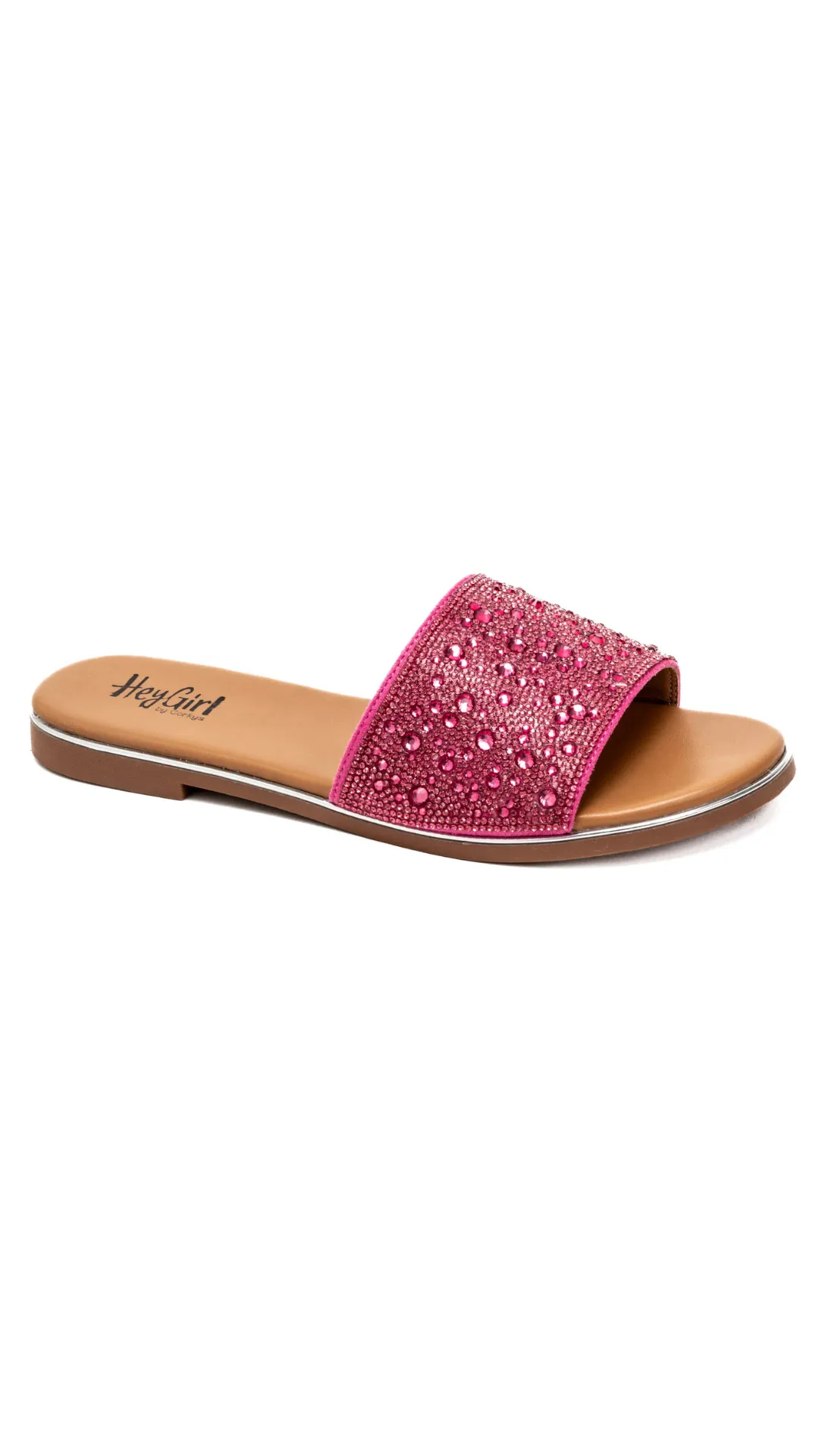 FINAL SALE: Pizzazz Sandals by Corkys - Pink Rhinestones