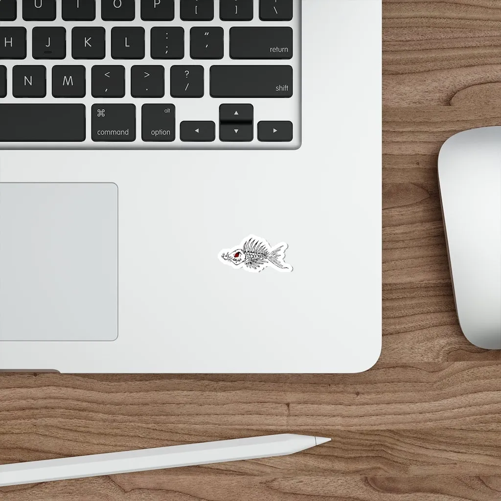Fish Bone Die-Cut Stickers
