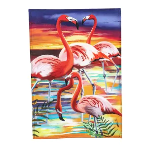 Flamingo Grouping House Linen Flag,13l10248