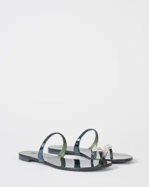 flat sandal with toe ring
