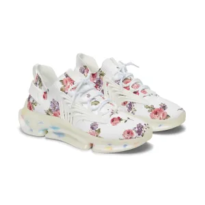 Floral Women&#039;s Mesh Sneakers - Stylish Athletic Footwear for Spring & Summer