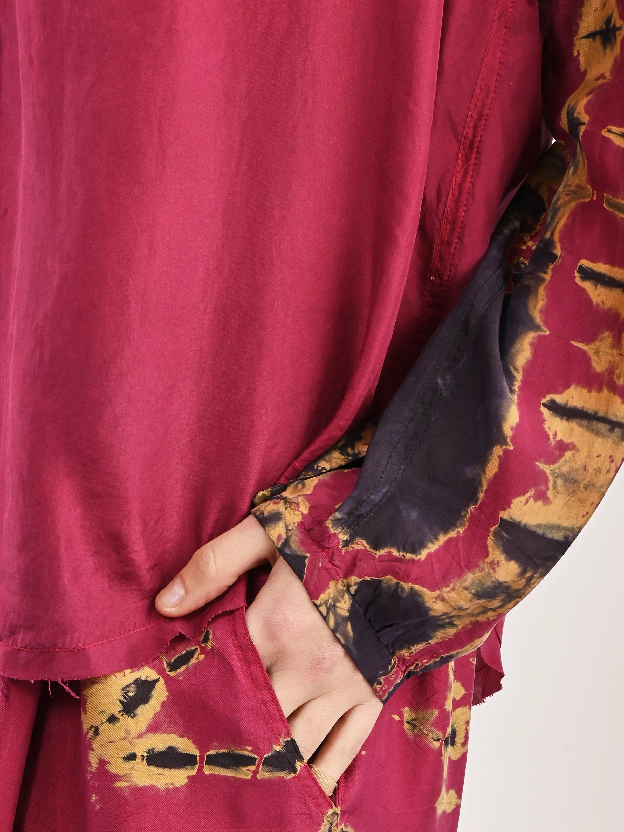 Fuchsia Poet Blouse