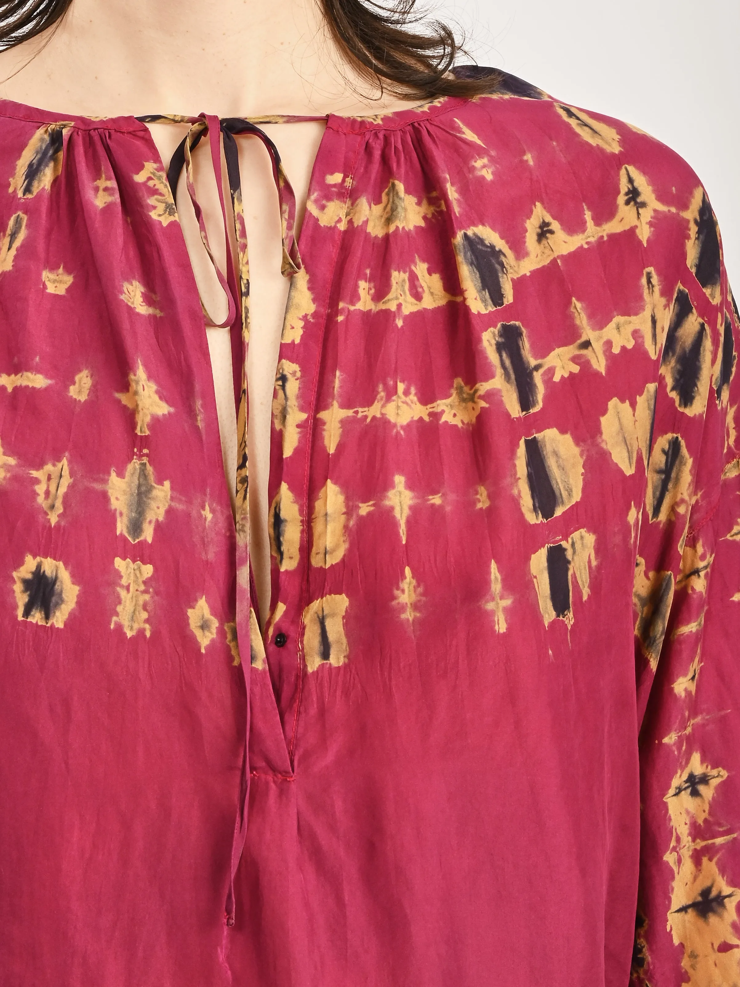 Fuchsia Poet Blouse