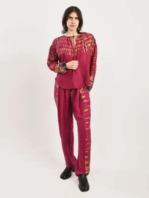 Fuchsia Poet Blouse