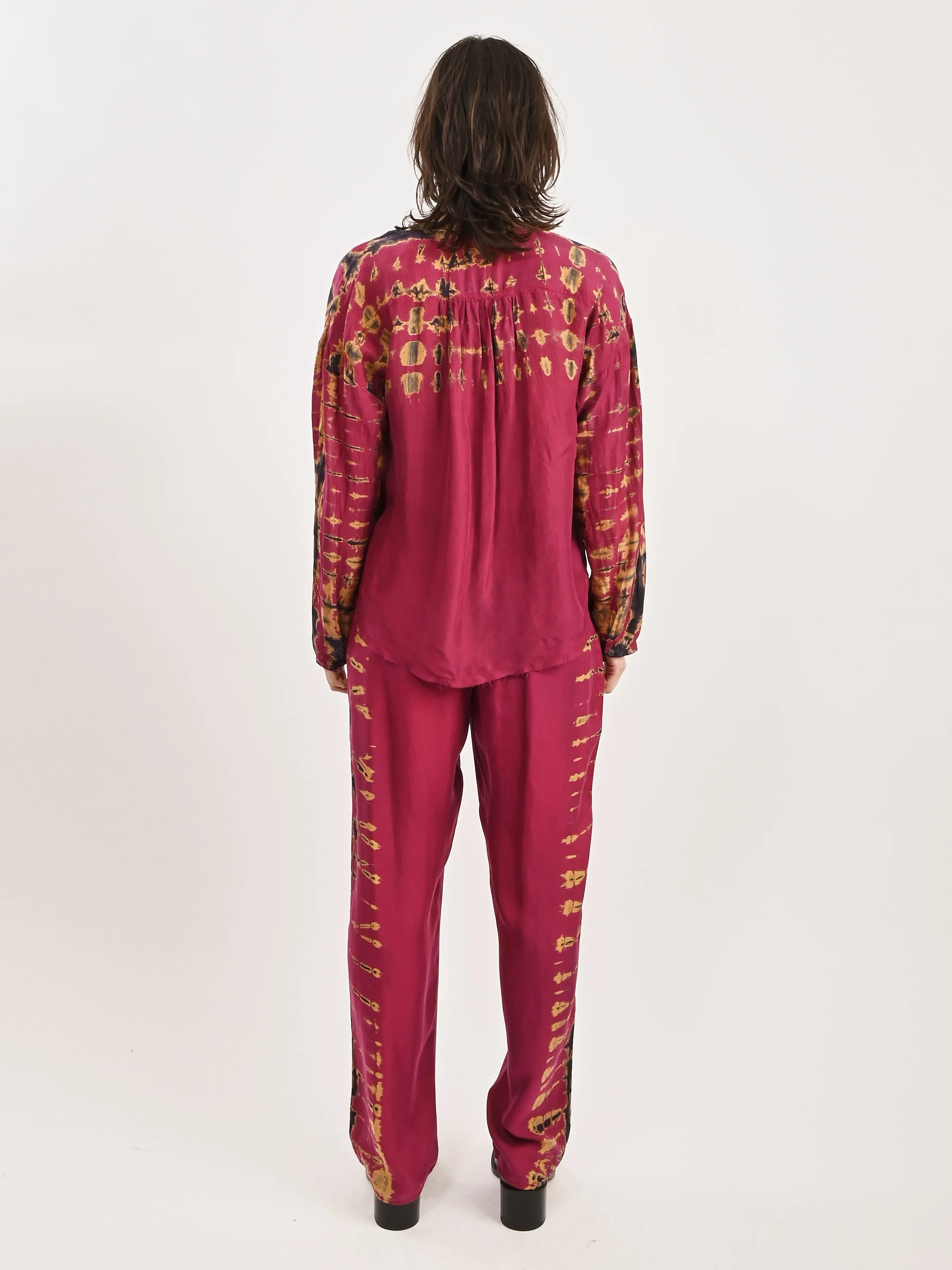 Fuchsia Poet Blouse