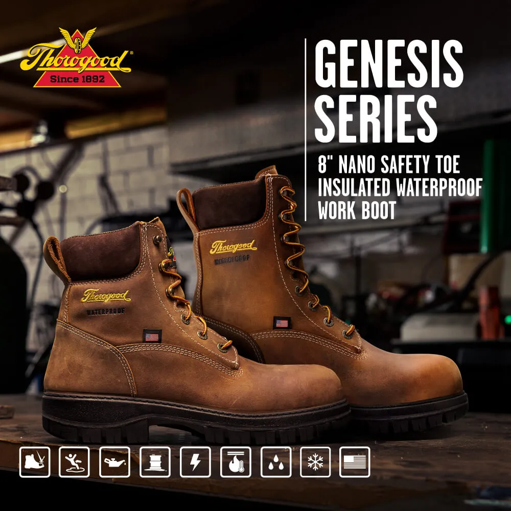 Genesis 8″ Chestnut – Nano Safety Toe - 804-4249