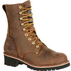 Georgia Men's 8" Waterproof Steel Toe Insulated Logger Work Boot - Brown - GB00065