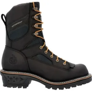Georgia Men's Ltx Logger 9" Soft Toe Waterproof Work Boot -Black- GB00618