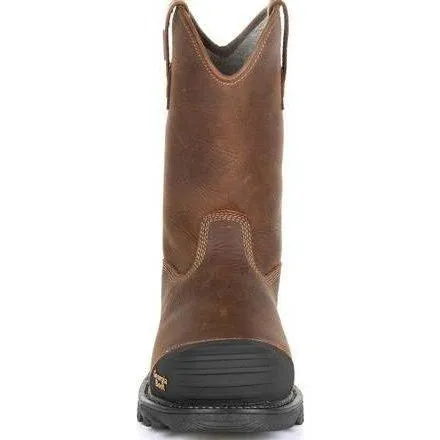 Georgia Men's Rumbler 10" Composite Toe Waterproof Pull-On Work Boot-Brown- GB00286